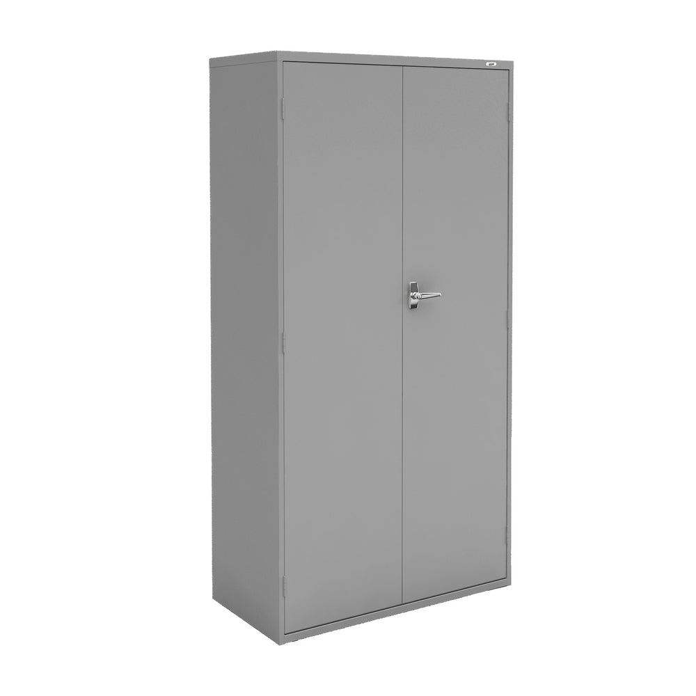 Image of Staples 72" Locking Steel Storage Cabinet, Grey