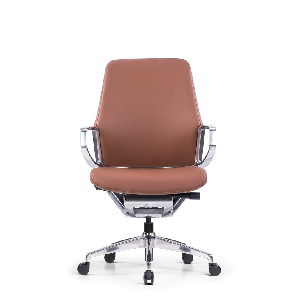 Image of DecentLiving Standard Height-Back Office Chair - Brown