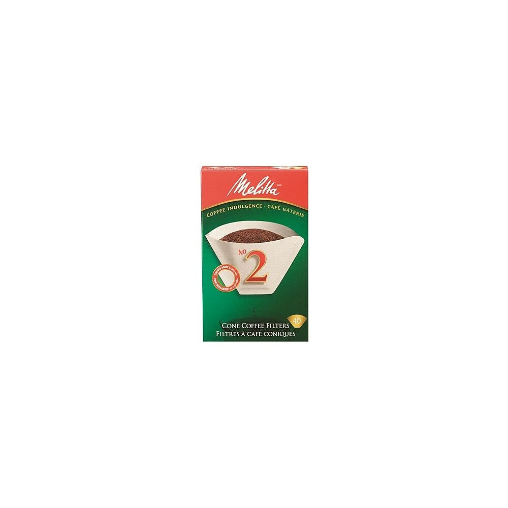 Image of Melitta Coffee Filters, Cone Style #2, 40 Pack