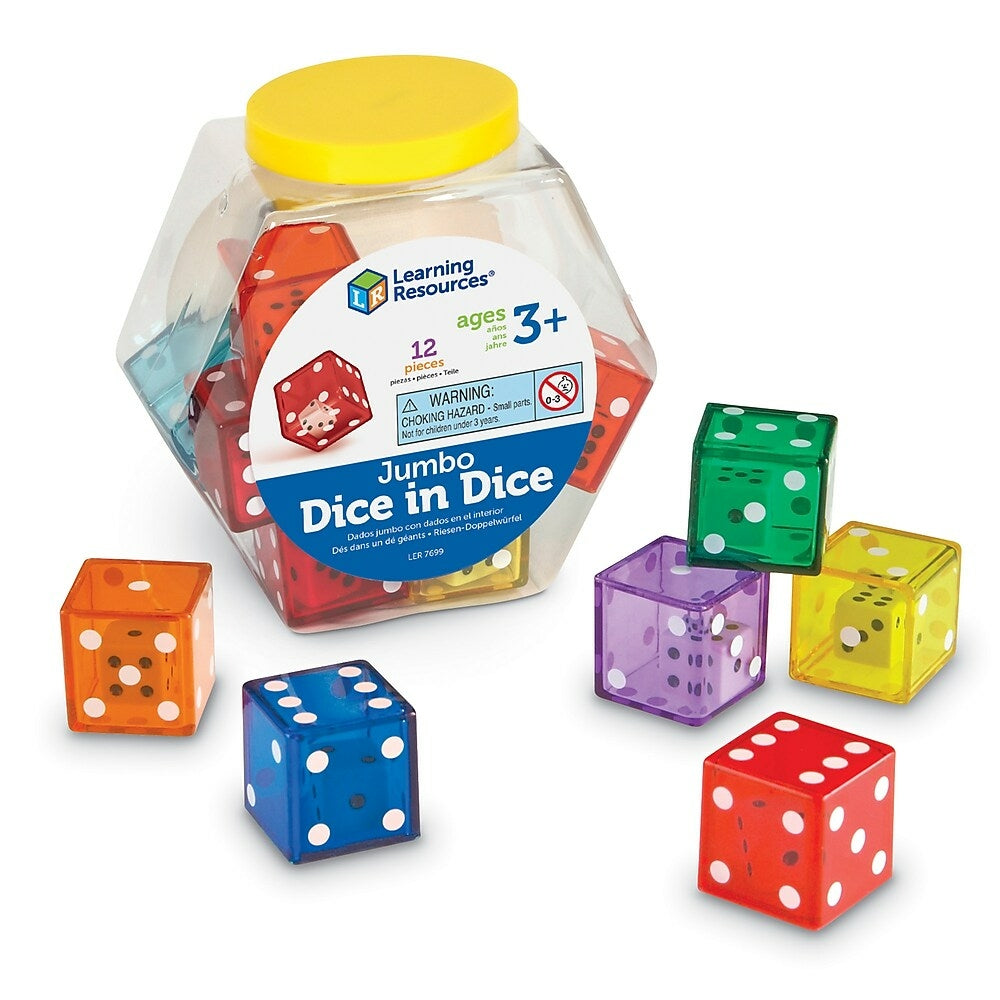 Image of Learning Resources 1 1/4" Jumbo Dice In Dice, 24 Pack (LER7699)