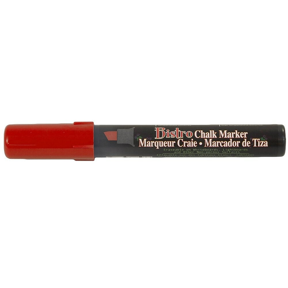 Image of Marvy Uchida Chisel-Tip Liquid Chalk Markers - Erasable - Dustless - Red