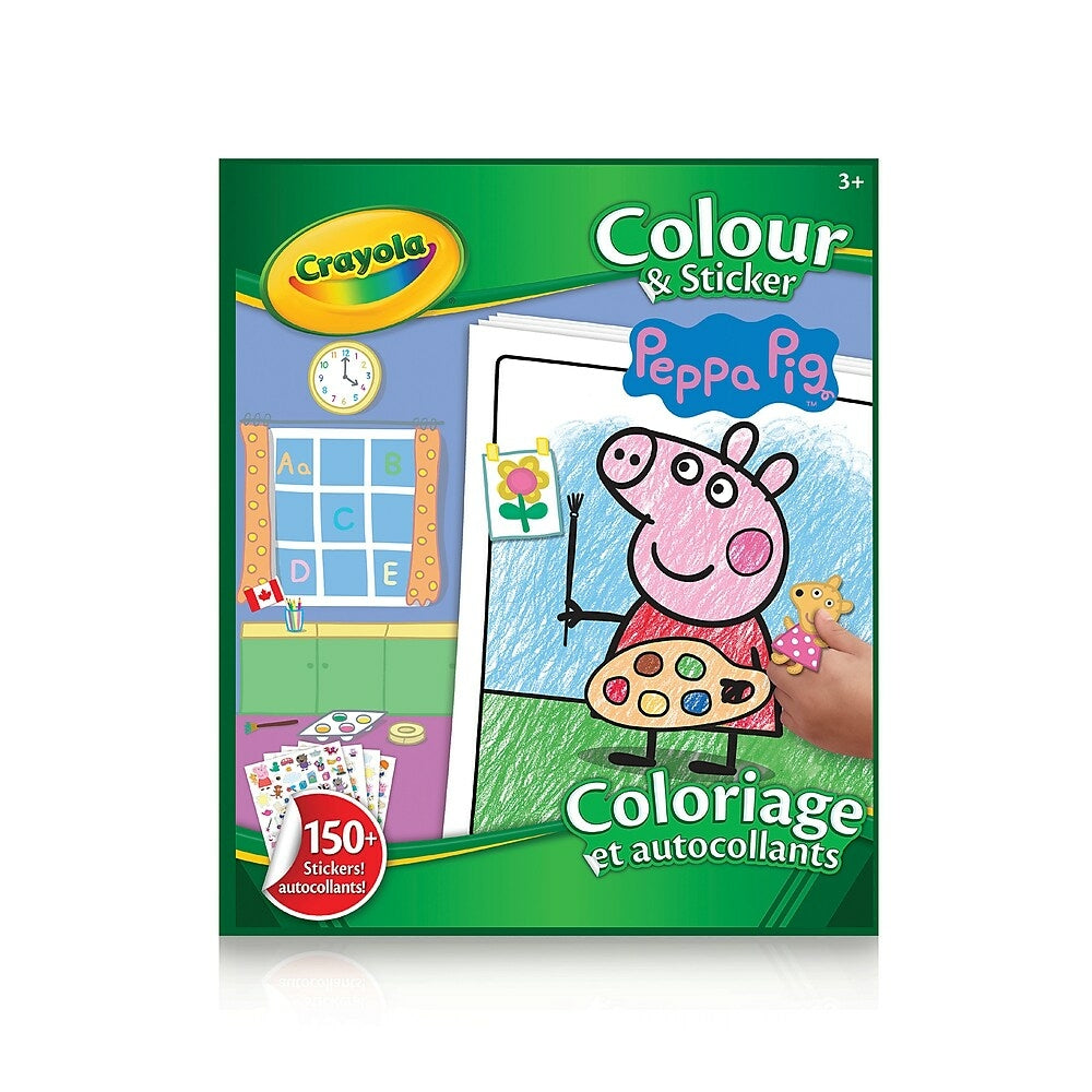 Image of Crayola Colour & Sticker Book, Peppa Pig