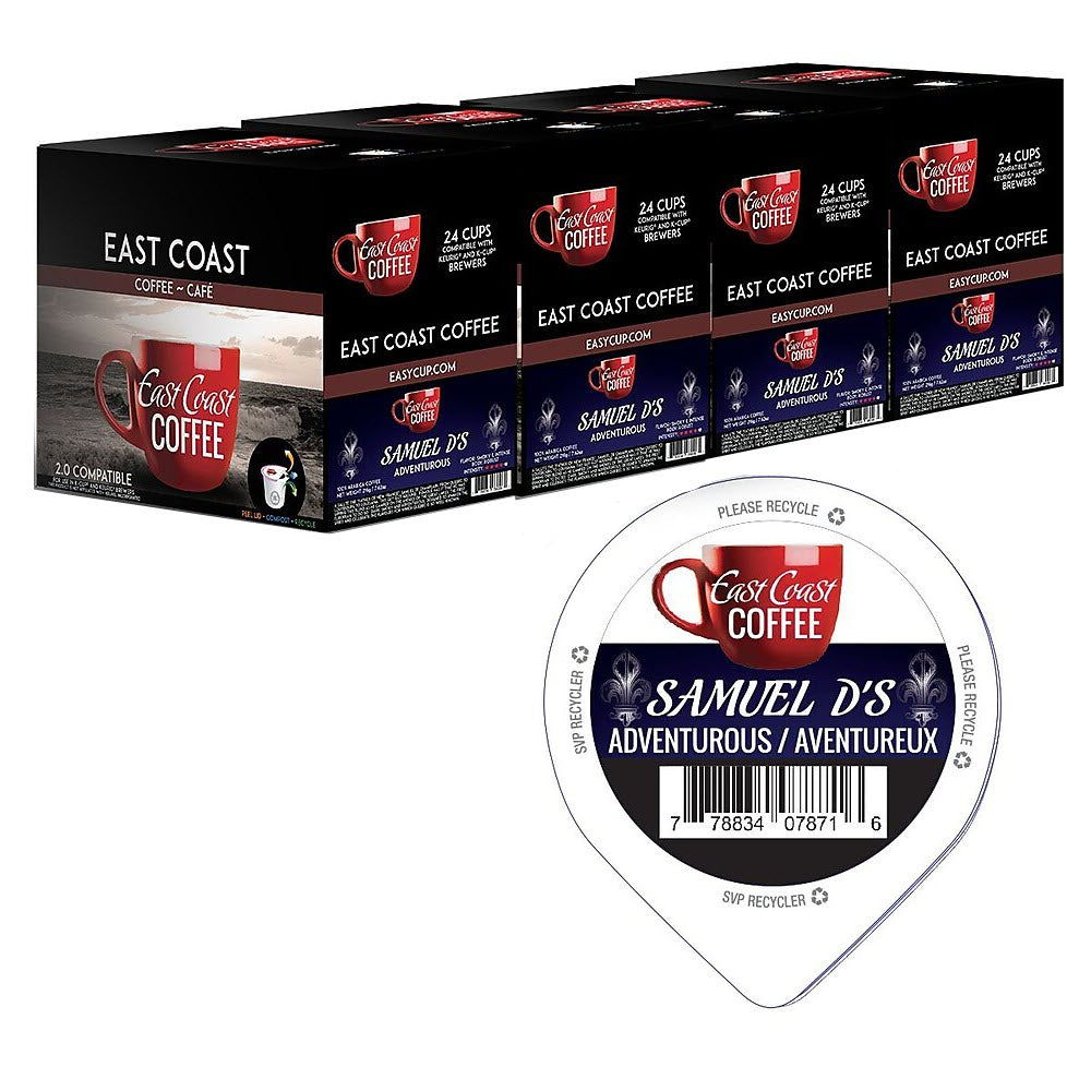 Image of East Coast Coffee Samuel D's Adventurous Intense K-Cup Pods - 96 Pack