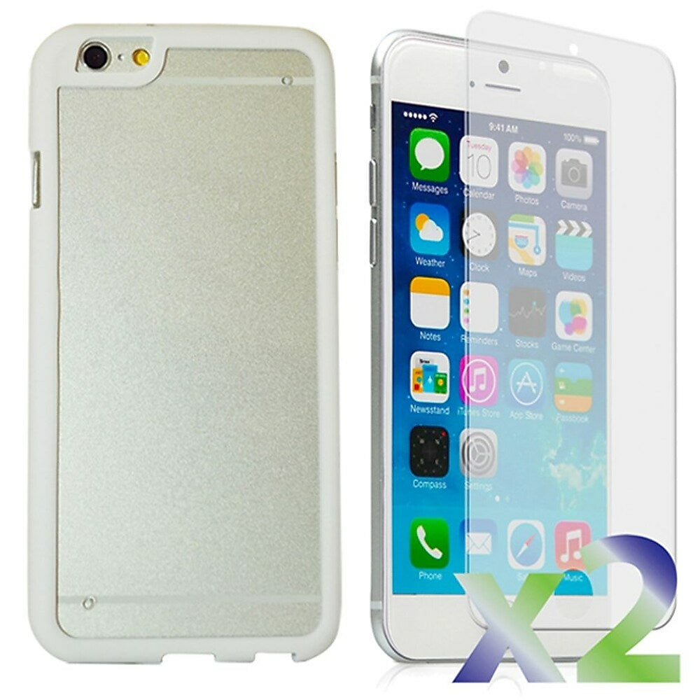 Image of Exian Bumper Case with Back Cover for iPhone 6 Plus - White