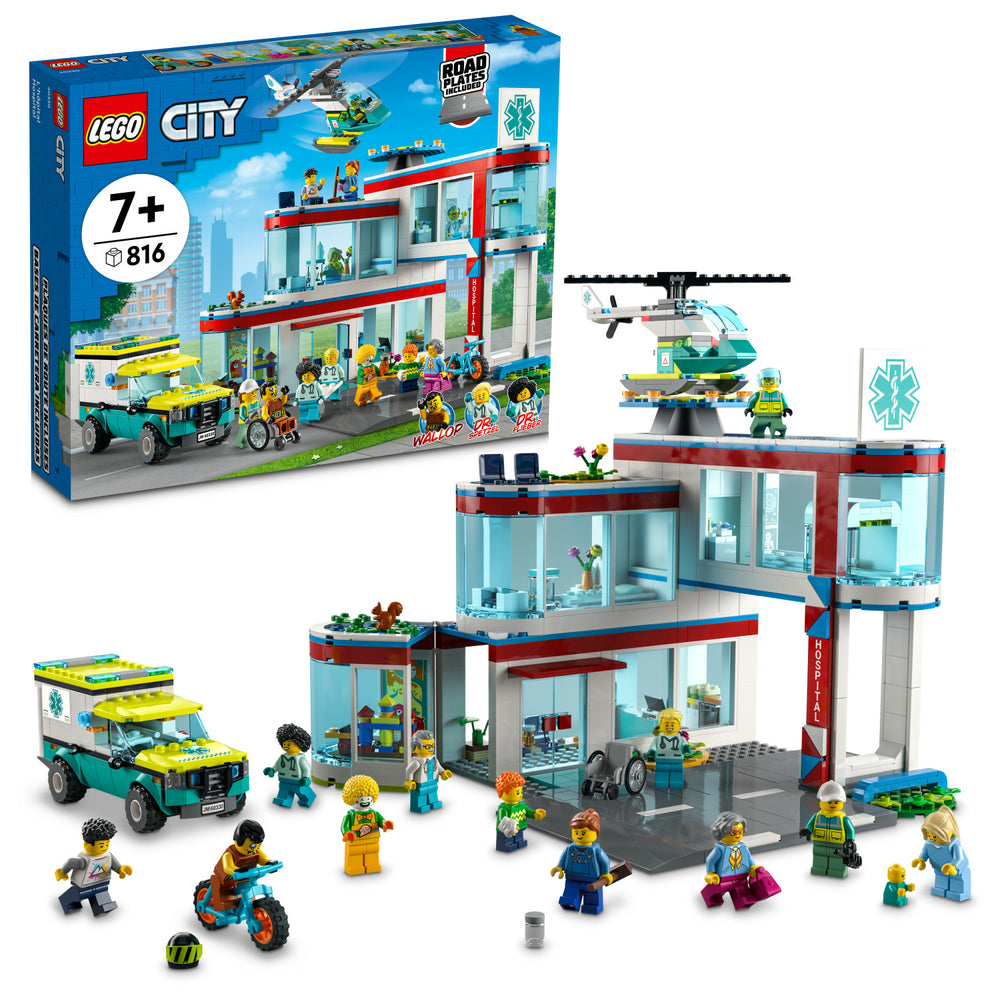 Image of LEGO City Hospital Building Kit - 816 Pieces