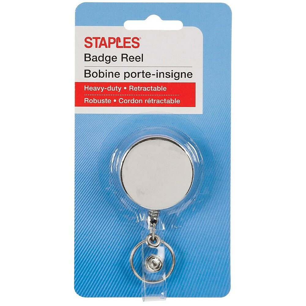 Image of Staples Badge Reel - Silver - 24"