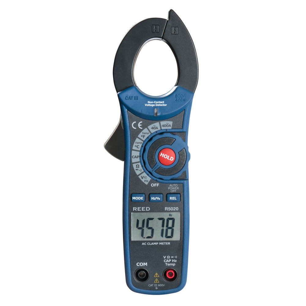 Image of REED R5020-NIST 400A AC Clamp Meter with Temperature and Non-Contact Voltage Detector
