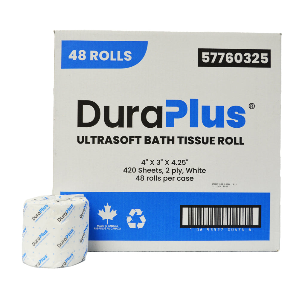 Image of DuraPlus 2-Ply Bathroom Tissue - White - 48 Pack
