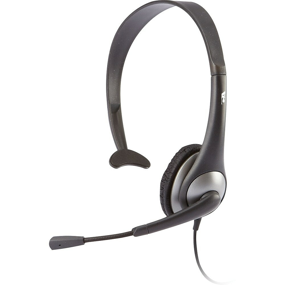 Image of Cyber Acoustics AC-104 Mono Headset with Microphone, Black