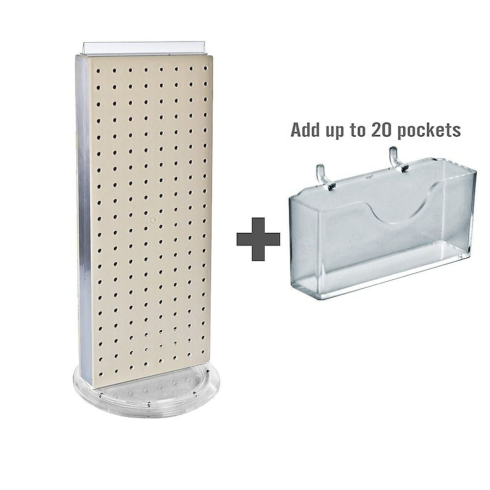 Image of Azar Displays Pegboard Counter Gift Card Holder, 8" x 21", Almond (700505-ALM) | 143.99