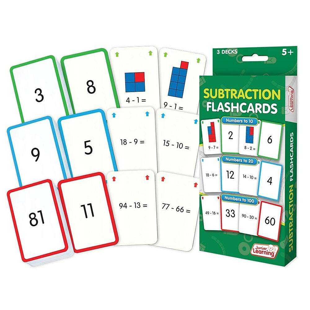 Image of Junior Learning Subtraction Flash Cards for ages 5+ (JRL205)