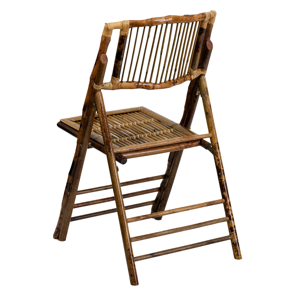 Image of Flash Furniture American Champion Bamboo Folding Chair, Brown, 4 Pack