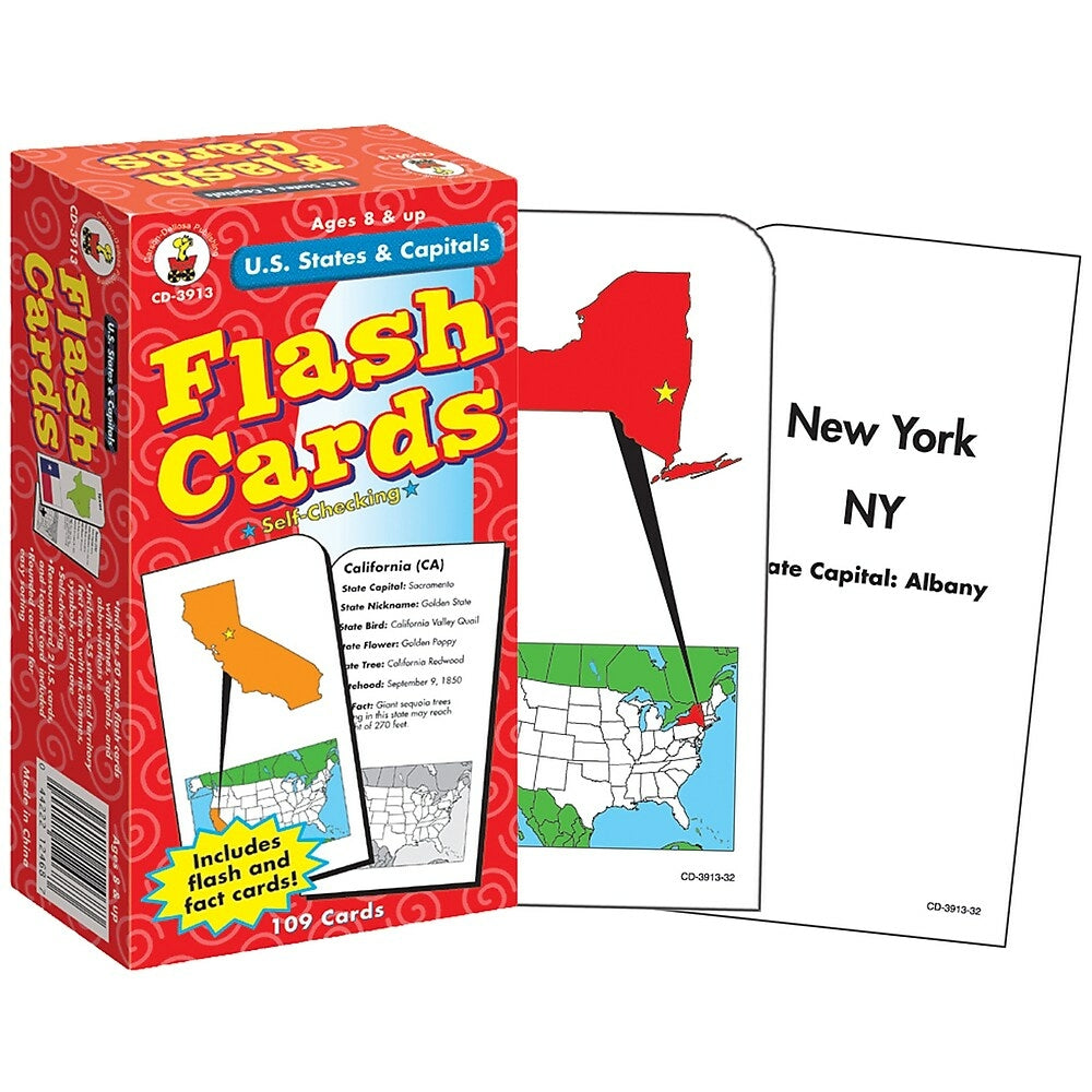 Image of Carson Dellosa U.S. States & Capitals Flash Cards (CD-3913)