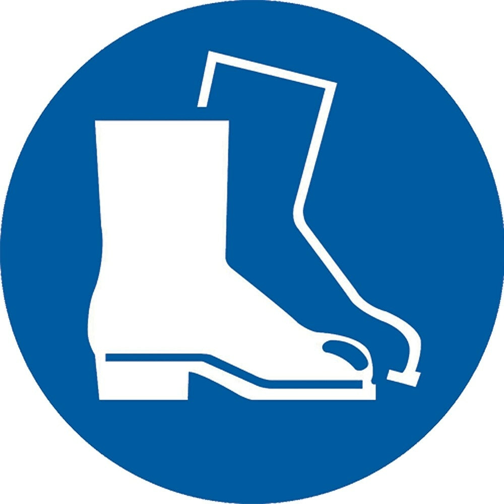 Image of Accuform Signs Boots Pictogram Labels, Vinyl, Roll, 4" L x 4" W, Blue