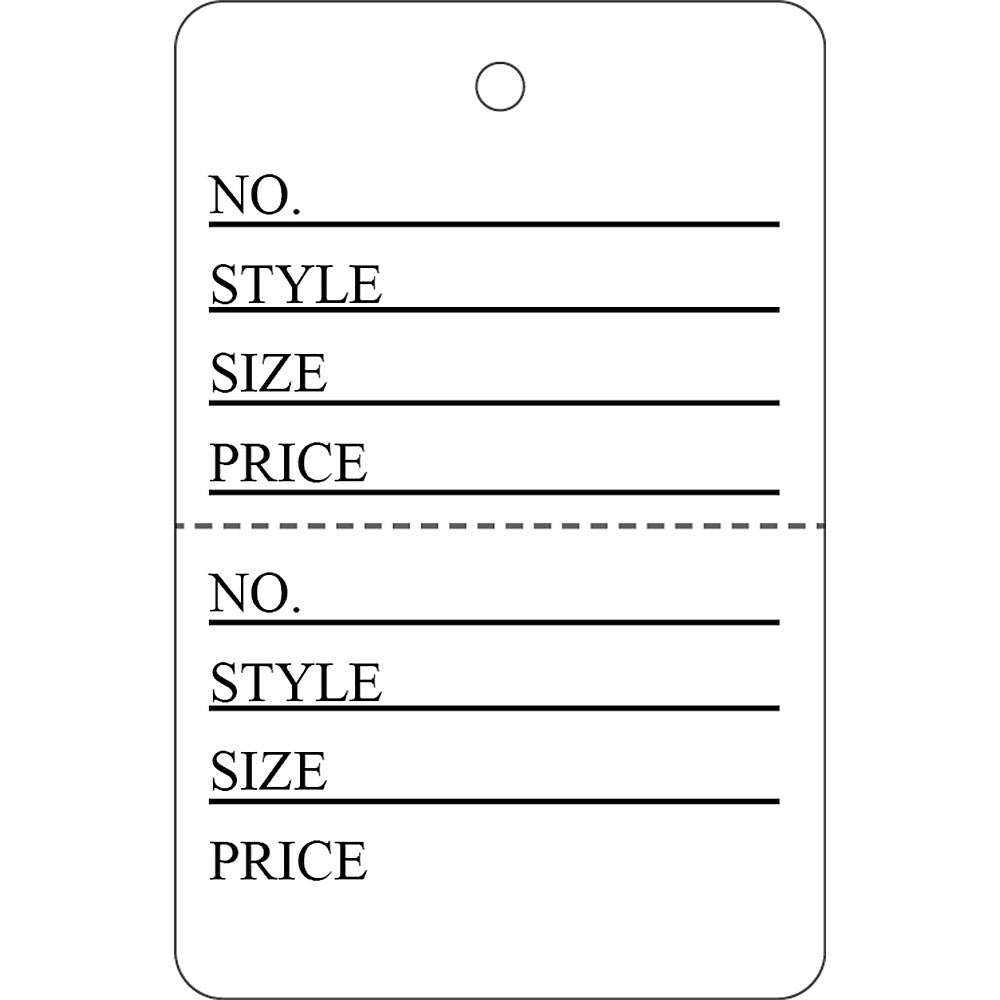 Image of Wamaco Retail Tag "AS" Perforated with String, 1-5/8"W x 2-1/2"H, 1000 Pack