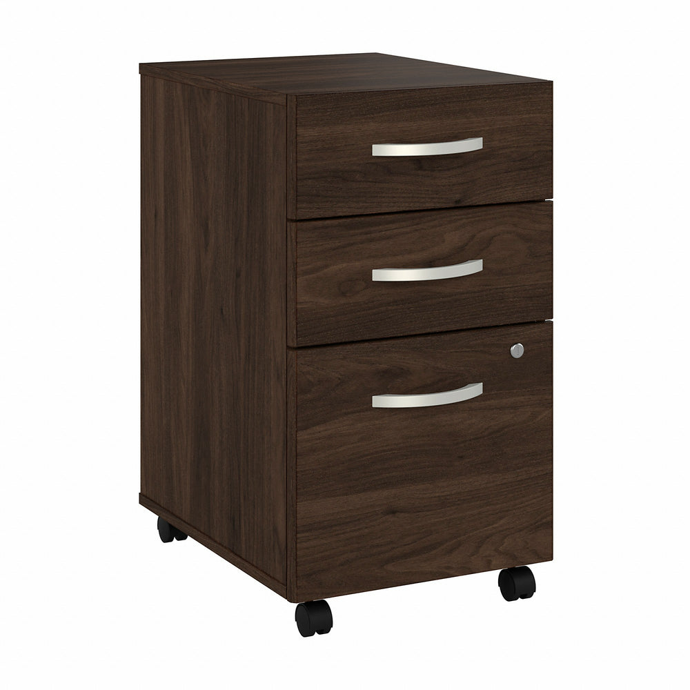 Image of Bush Business Furniture Studio C 3 Drawer Mobile File Cabinet - Black Walnut