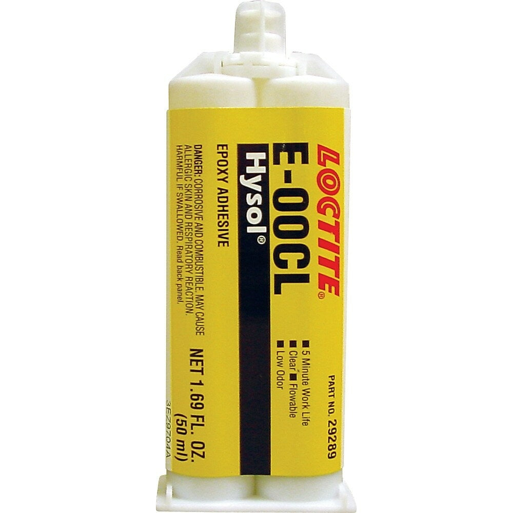 Image of Loctite Hysol E-00Cl Epoxy, Two-Part, Dual Cartridge, 97 G., Clear - 4 Pack