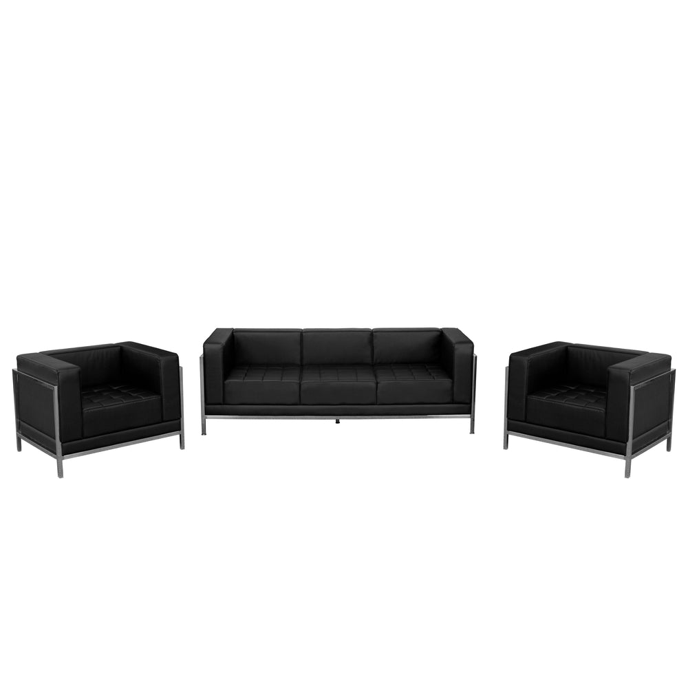 Image of Flash Furniture HERCULES Imagination Series Black LeatherSoft Sofa & Chair Set