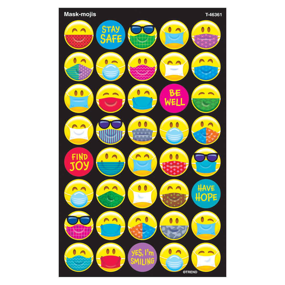 Image of TREND enterprises, Inc. Mask-Mojis superShapes Stickers-Large, 320 stickers per pack