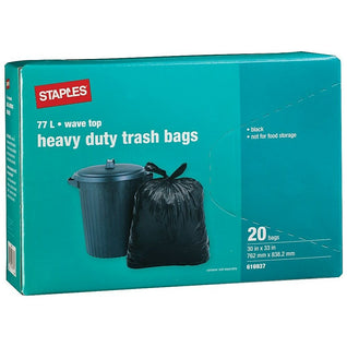 Trash Bags, (100 Count) Large Black Heavy Duty Garbage Bags 