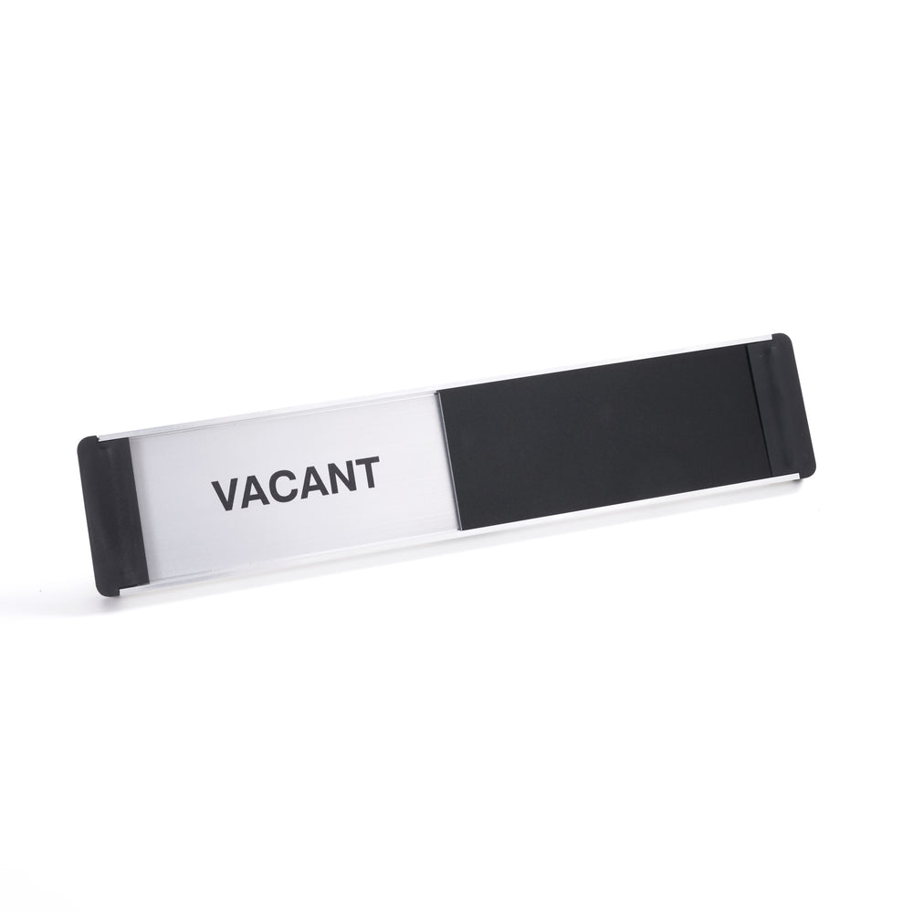 Image of SECO Door Sign "Vacant/In Use" - 10" x 2" - Aluminum, Grey