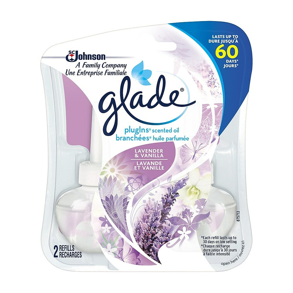 Image of Glade Glade PlugIns Scented Oil Refills, Lavender & Vanilla, 2 Pack