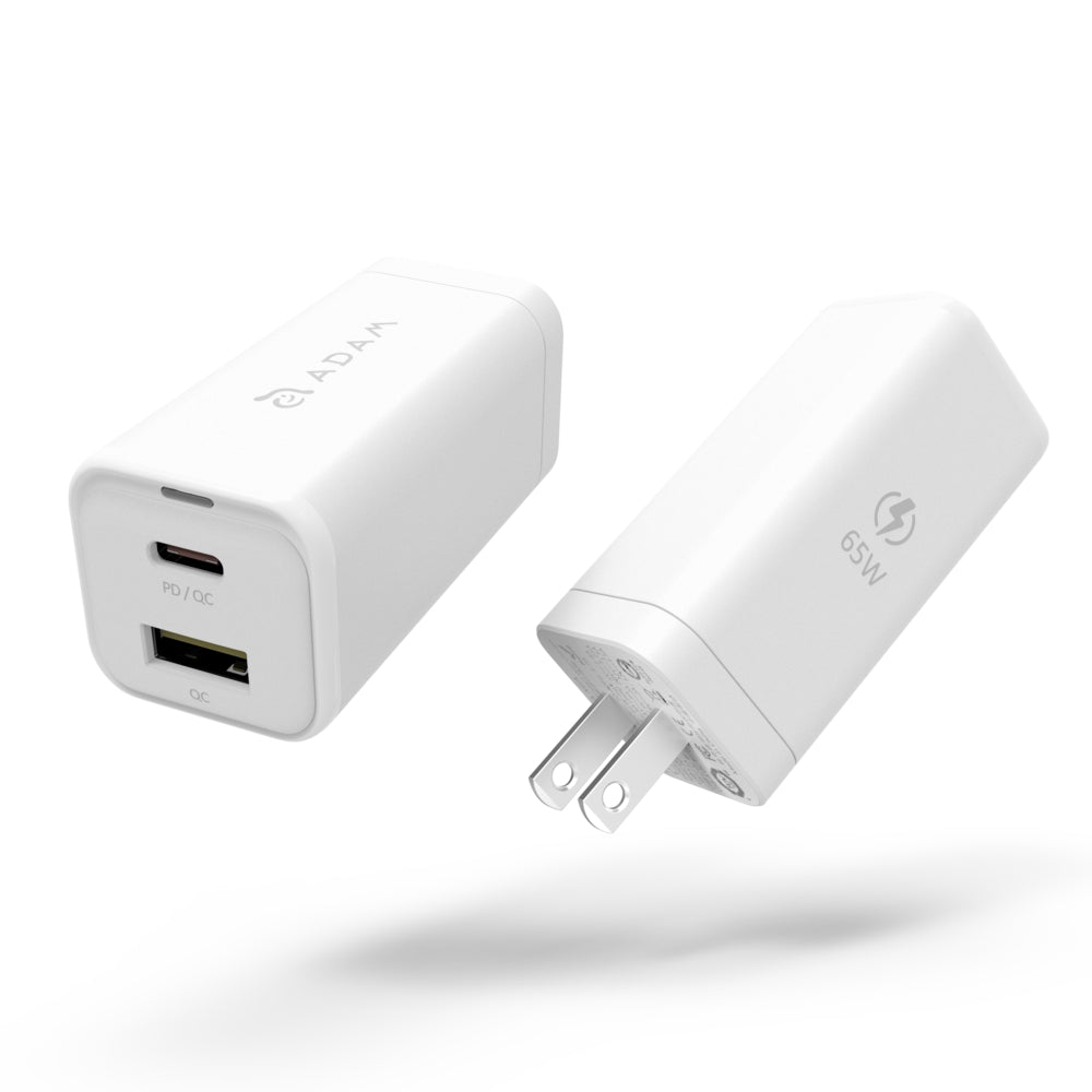 Image of Adam Elements OMNIA X6A Ultra Compact Dual-Port USB-C & USB-A PD 65W Charger - White