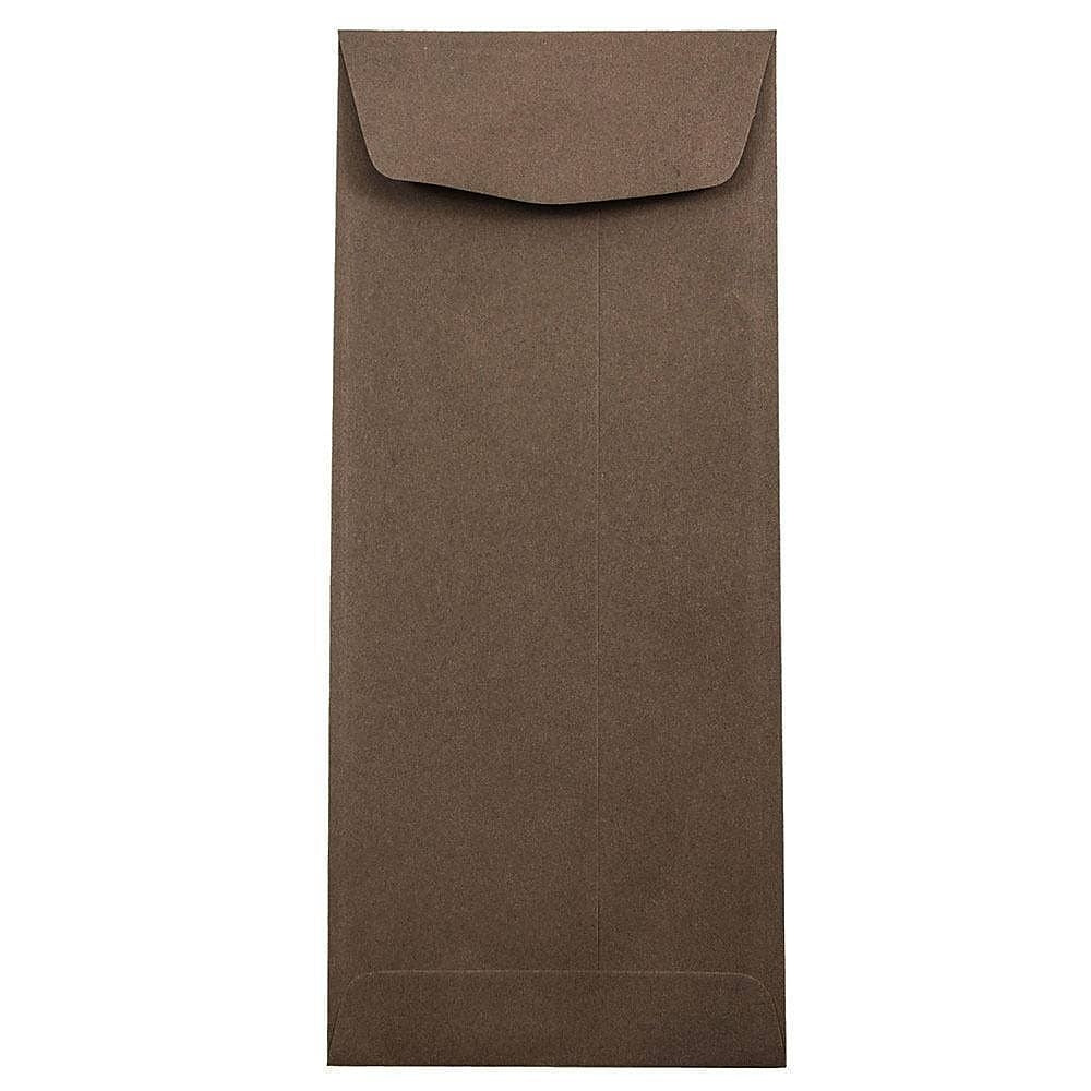 Image of JAM Paper #11 Policy Envelopes, 4.5 x 10.38, Chocolate Brown Recycled, 500 Pack (233716H)