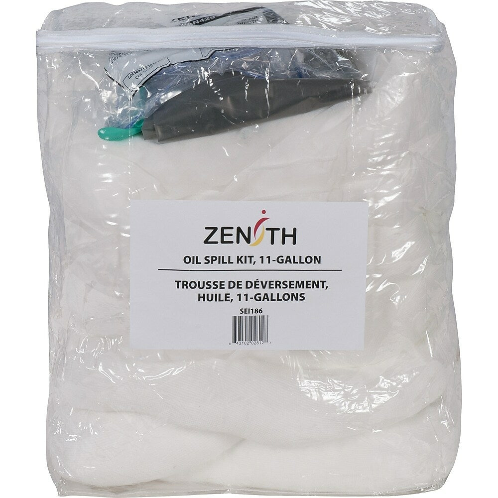 Image of Zenith Safety 10-Gallon Truck Spill Kits, Oil Only, With Zip-Lock Bag