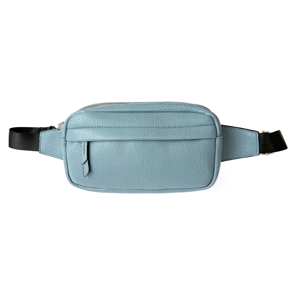 Image of Nicci Waist Bag with Web Strap - Powder Blue