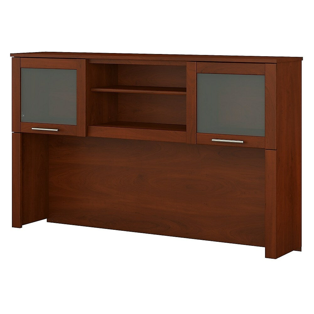 Image of Bush Furniture Somerset 60"W Hutch for L Shaped Desk, Hansen Cherry (WC81731), Brown