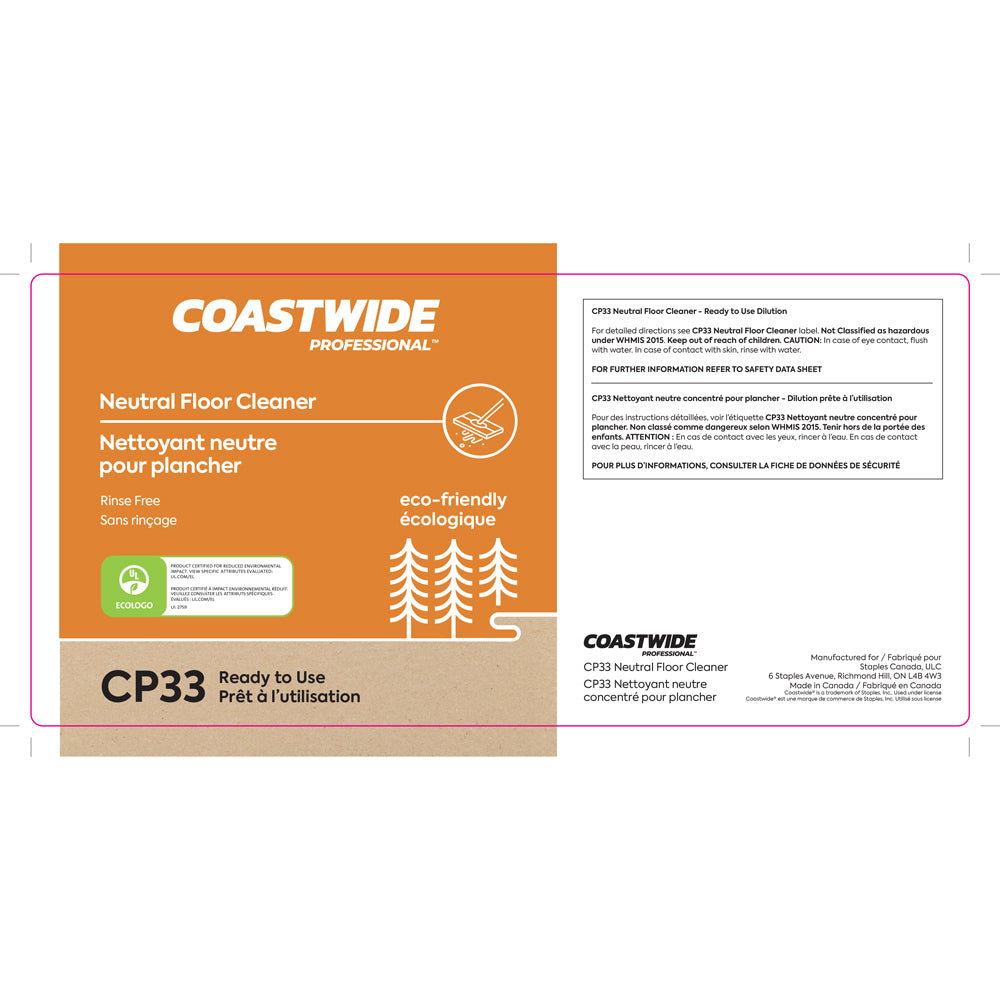 Image of Coastwide Professional CP33 Neutral Floor Cleaner Concentrate Secondary Label