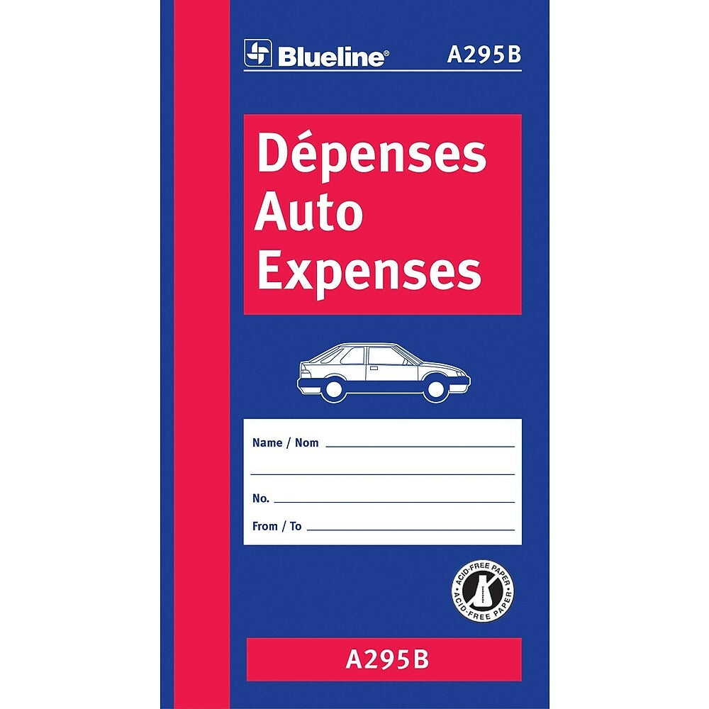 Image of Blueline Auto Expenses Notebook, Bilingual