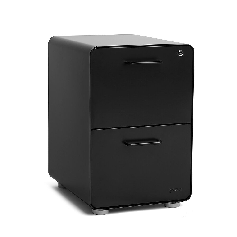Poppin Stow 2 Drawer File Cabinet Black Staplesca