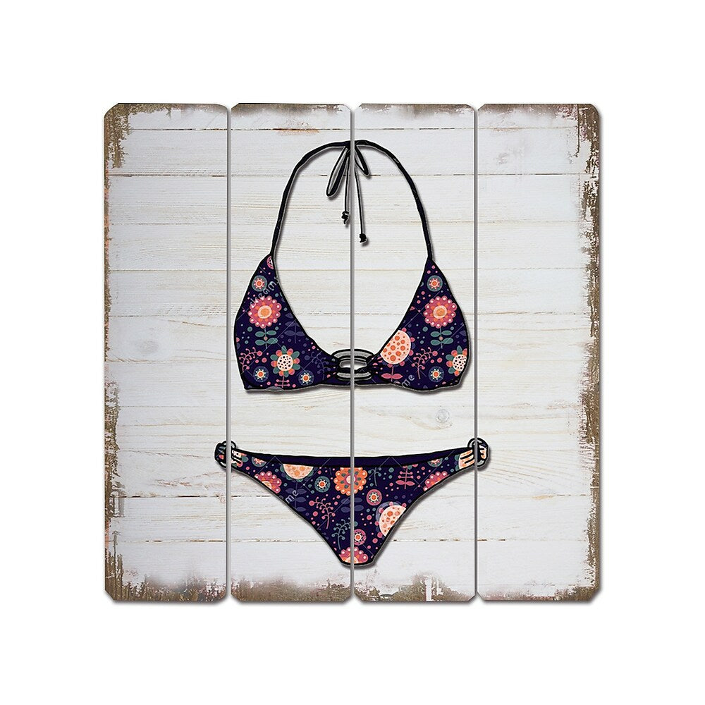 Image of Sign-A-Tology Bikini Swimsuit Vintage Wooden Sign - 16" x 16"