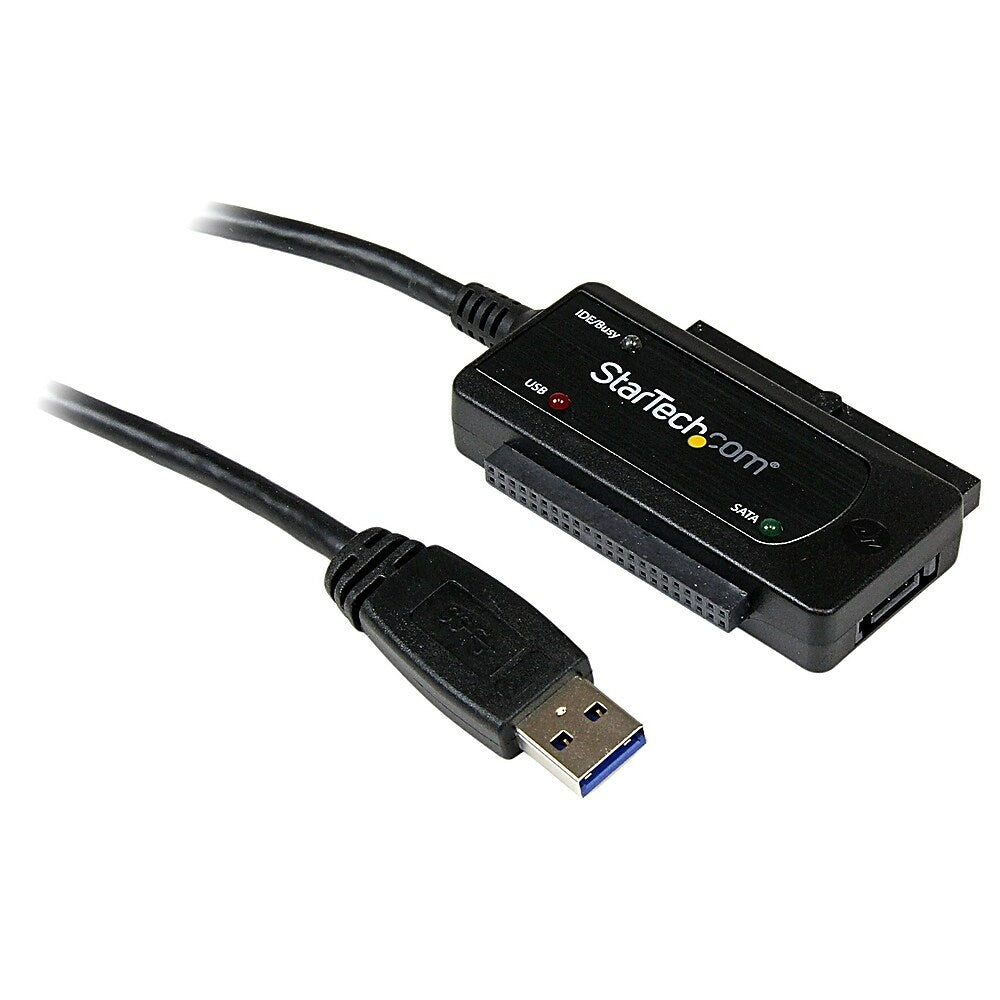 Image of StarTech USB 3.0 to SATA or IDE Hard Drive Adapter Converter, Black