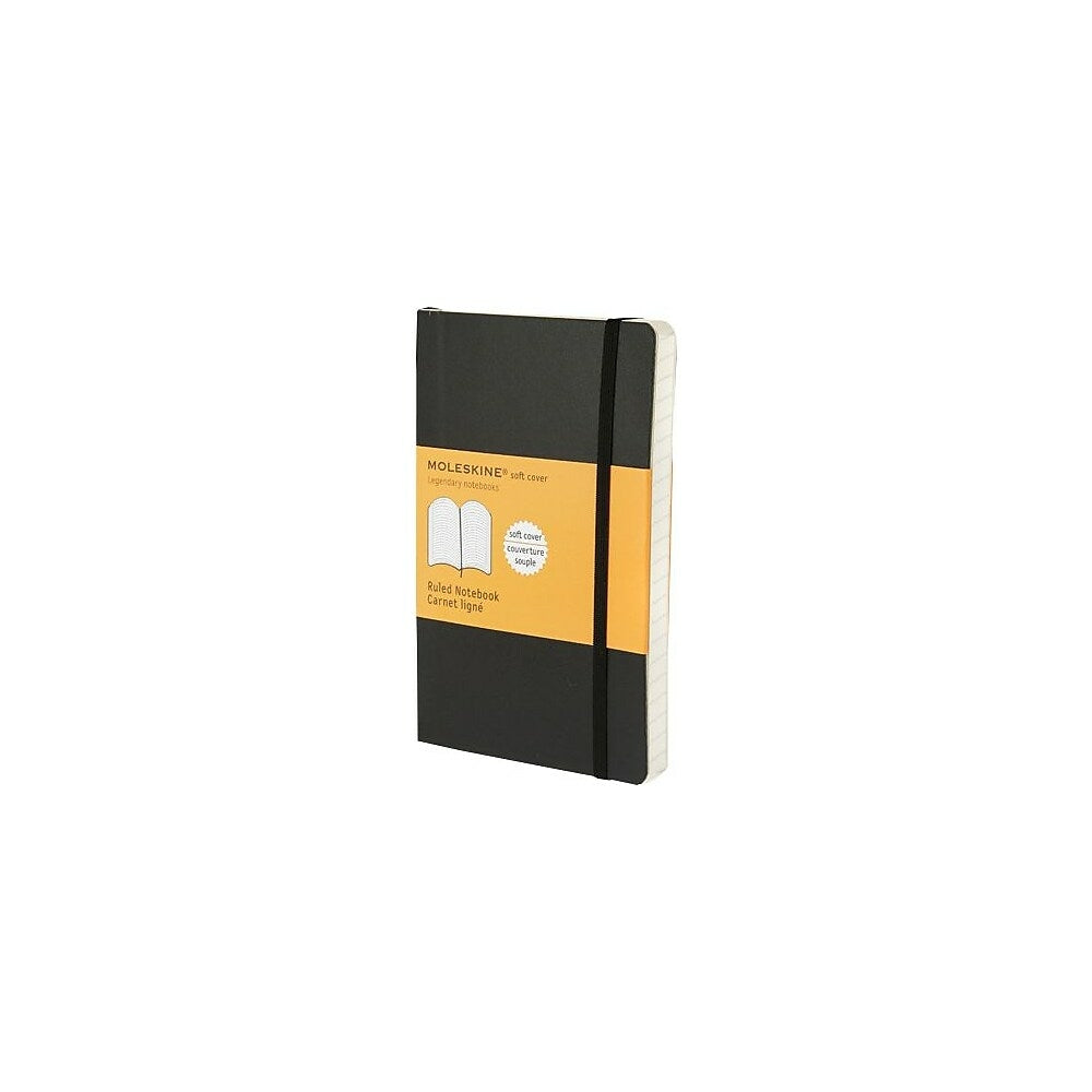 Image of Moleskine Classic Black Soft Cover Pocket Ruled Notebook, 3-1/2" x 5-1/2"