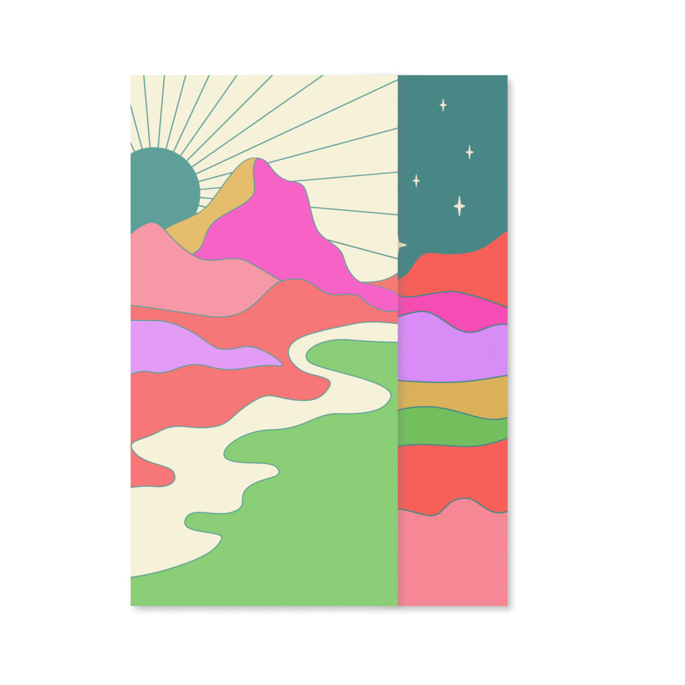 Image of Studio Oh Desert Skies Duplex Journal - 7.70" x 5.40" - Assorted Colours, Multicolour