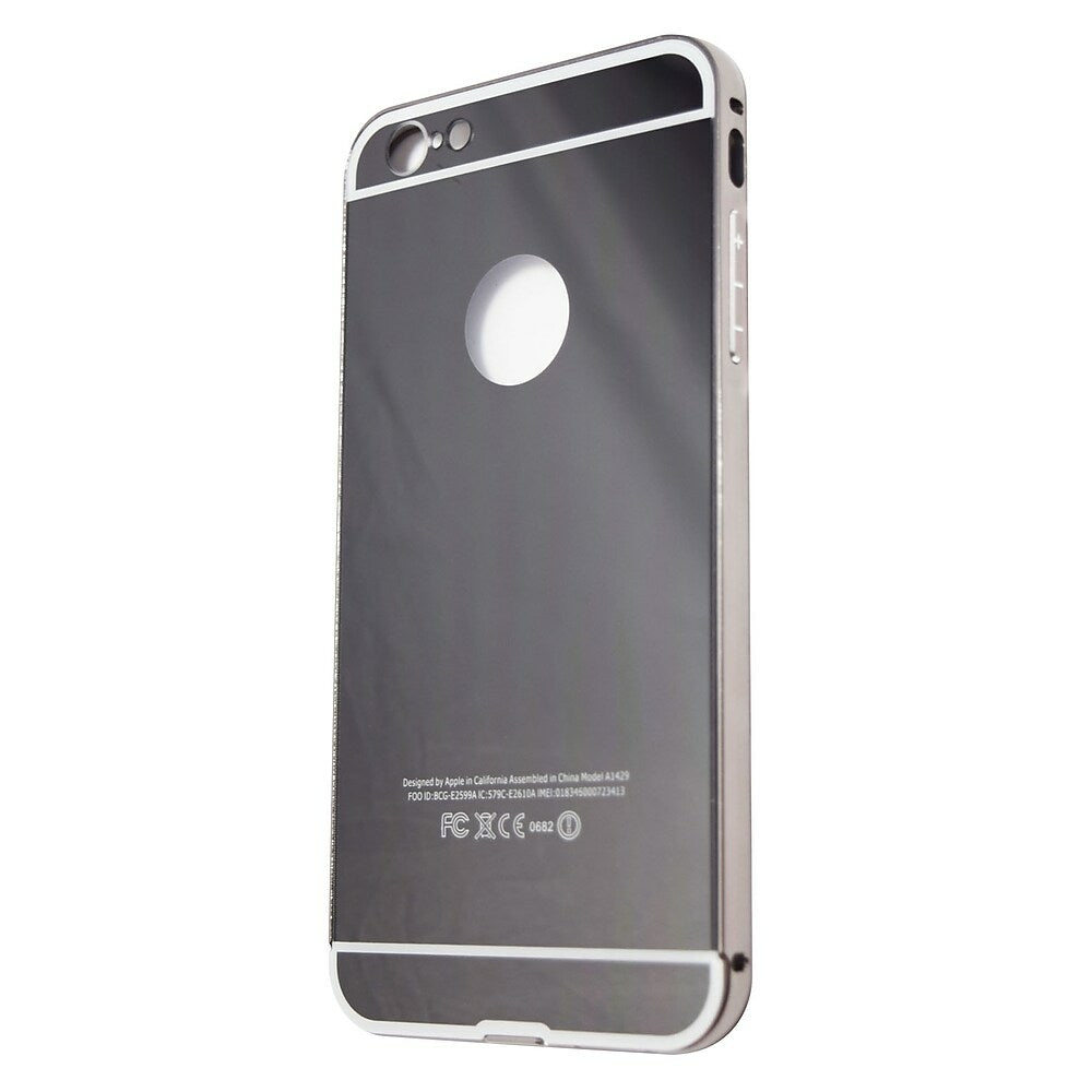 Image of Exian Metallic Bumper Mirror Back Case for iPhone 6s Plus - Black