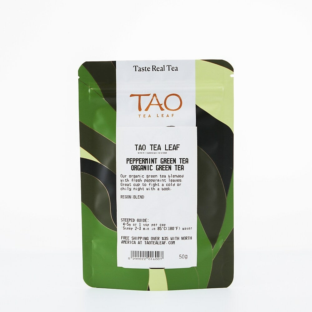 Image of Tao Tea Leaf Organic Peppermint Green Tea - Loose Leaf - 50g
