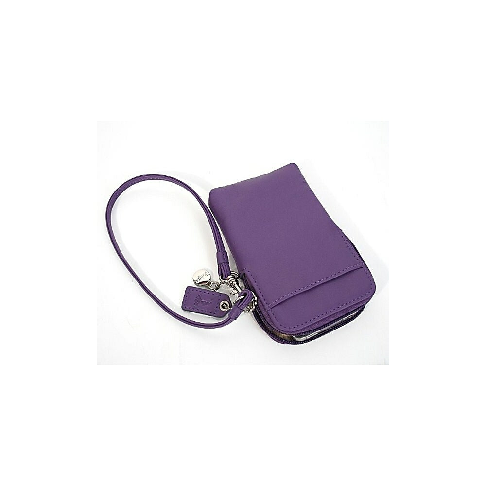 Image of Royce Leather Chic iPhone Camera Wristlet, Purple