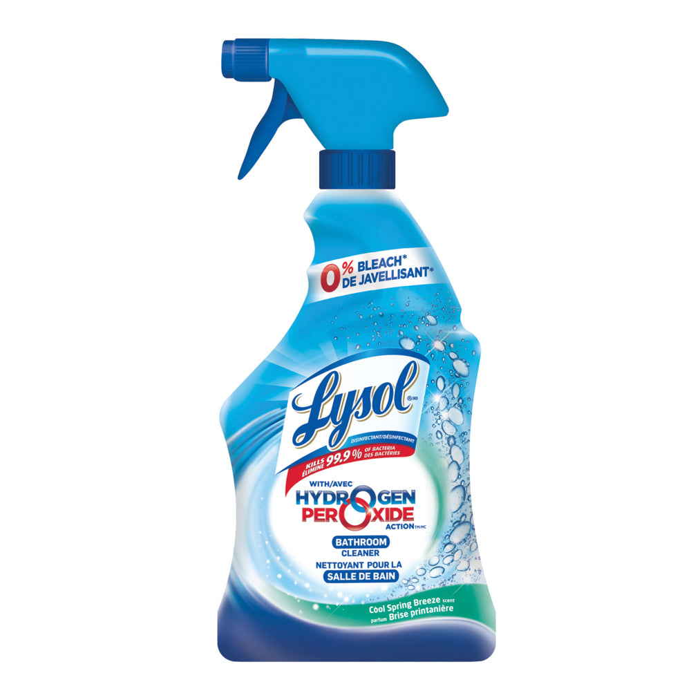 Image of Lysol Hydrogen Peroxide Action Bathroom Disinfectant & Cleaner - Cool Spring Breeze - 650 mL