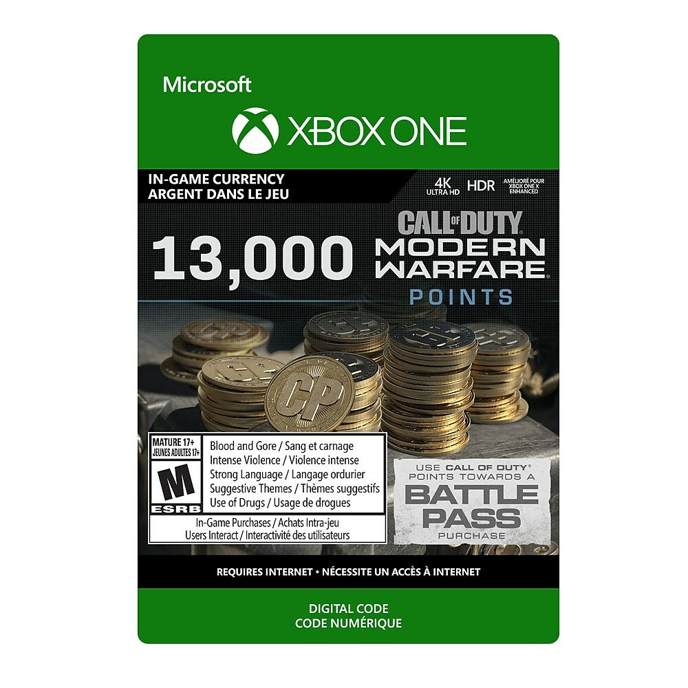 modern warfare xbox one digital code