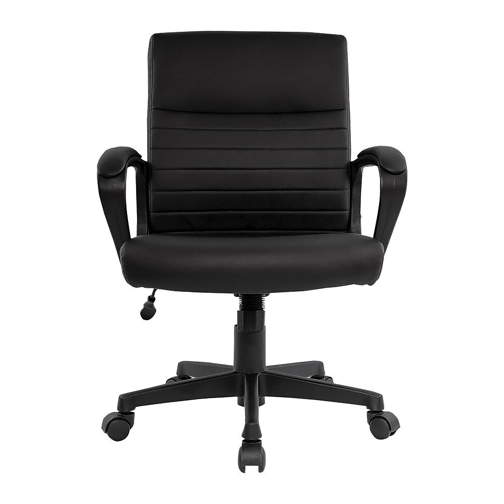 Image of Staples Tervina Luxura Mid-Back Manager Chair, Black