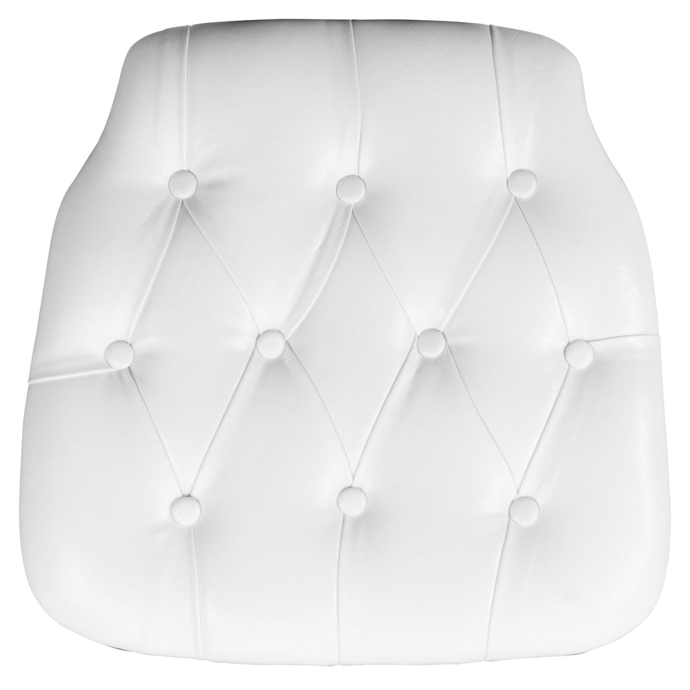 Image of Flash Furniture Hard Tufted Vinyl Chiavari Chair Cushion - White