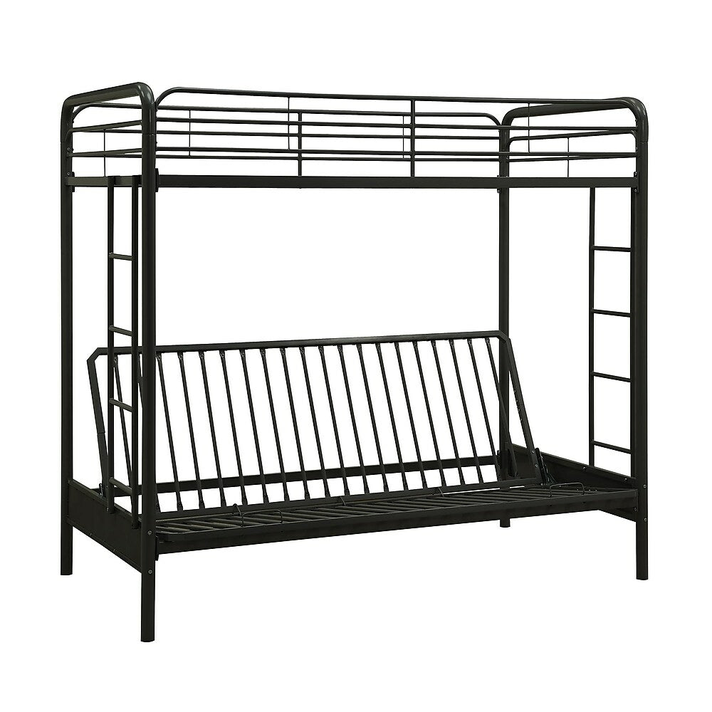 Image of DHP Twin Over Futon Bunk Bed - Black