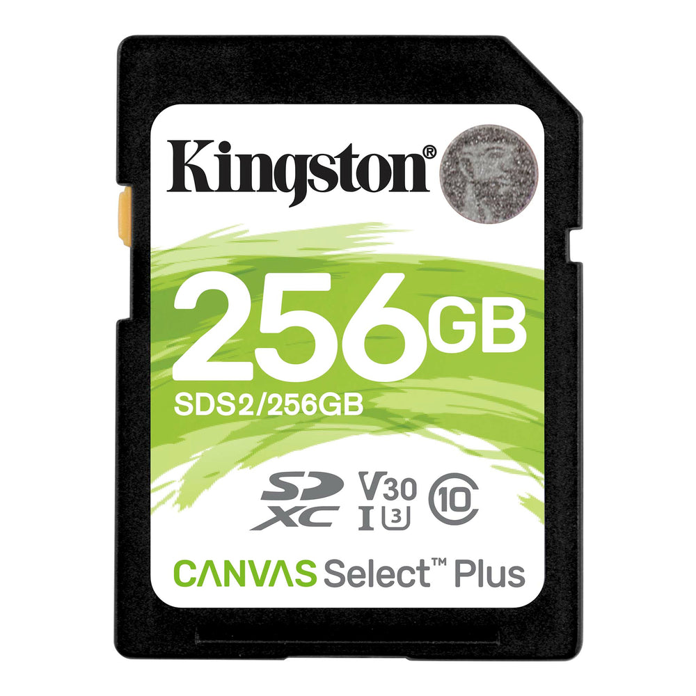 Image of Kingston Canvas Select Plus 256 GB SD Memory Card, Black
