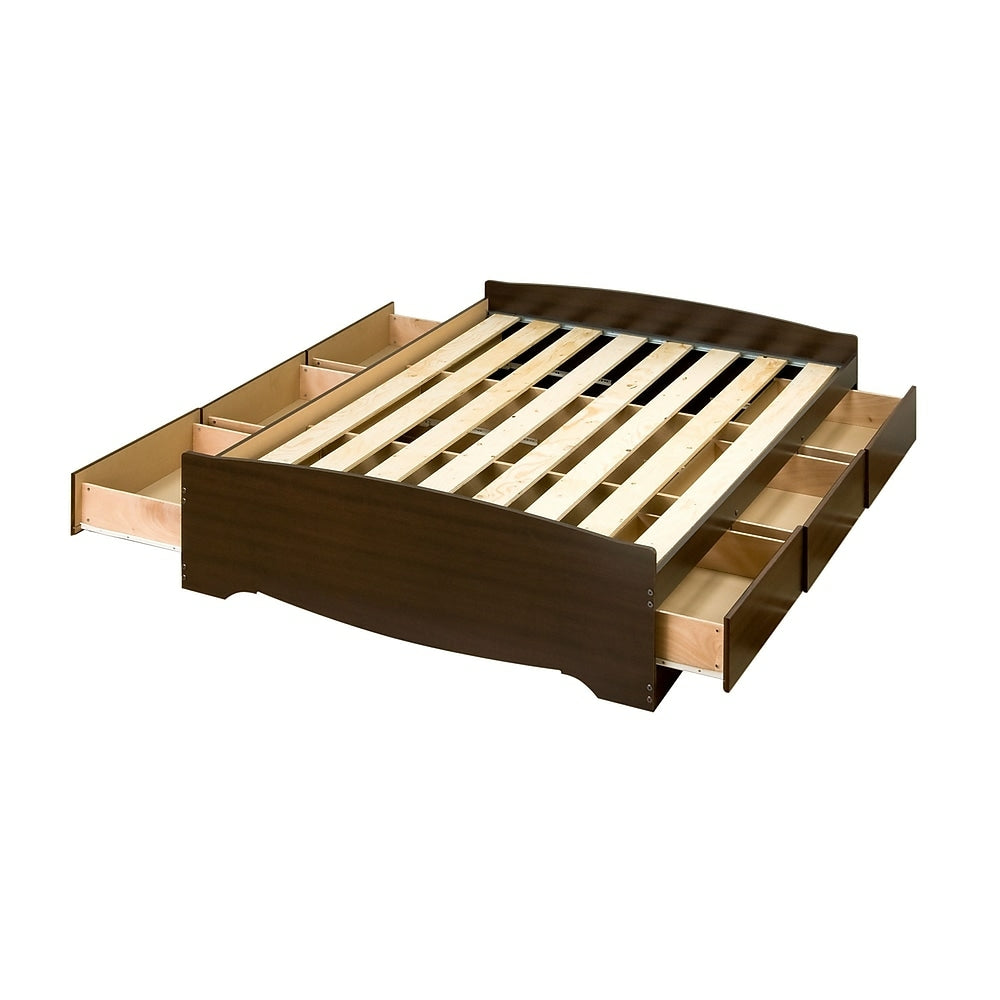 Image of Prepac Full Mate's Platform Storage Bed With 6 Drawers - Espresso