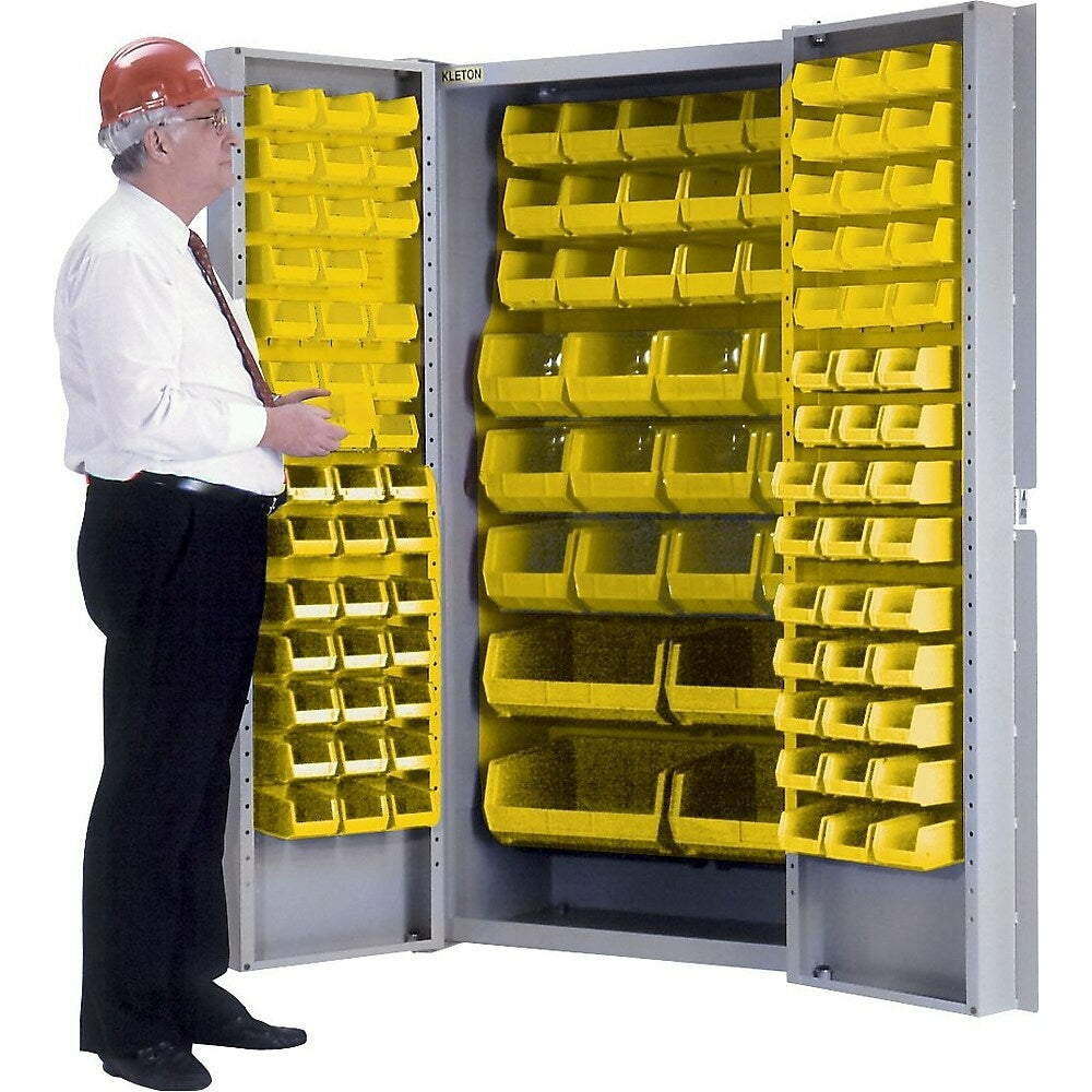 Image of KLETON Deep Door Combination Cabinets, 118 Bins, Yellow