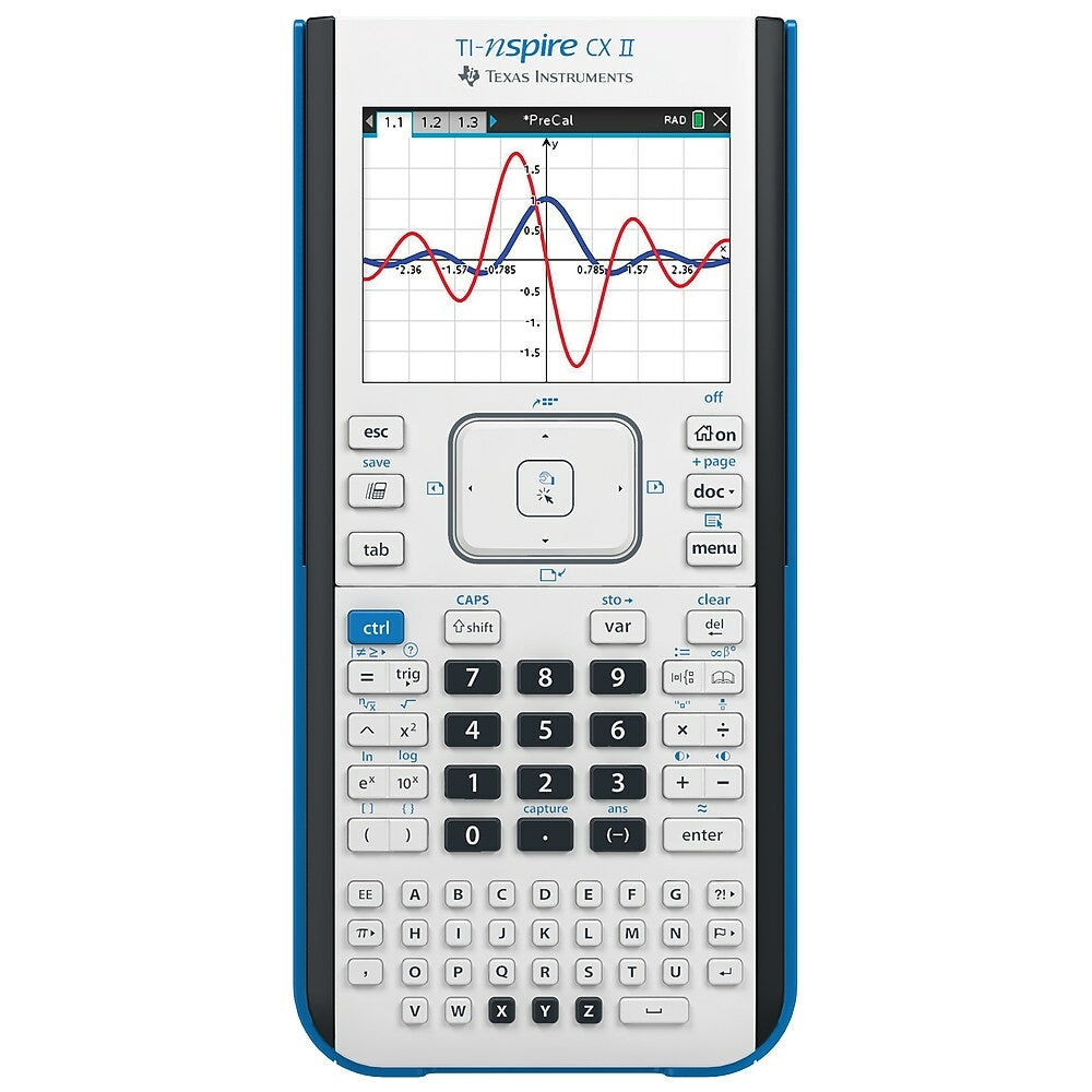 Image of Texas Instruments TI-Nspire CX II Handheld Graphing Calculator